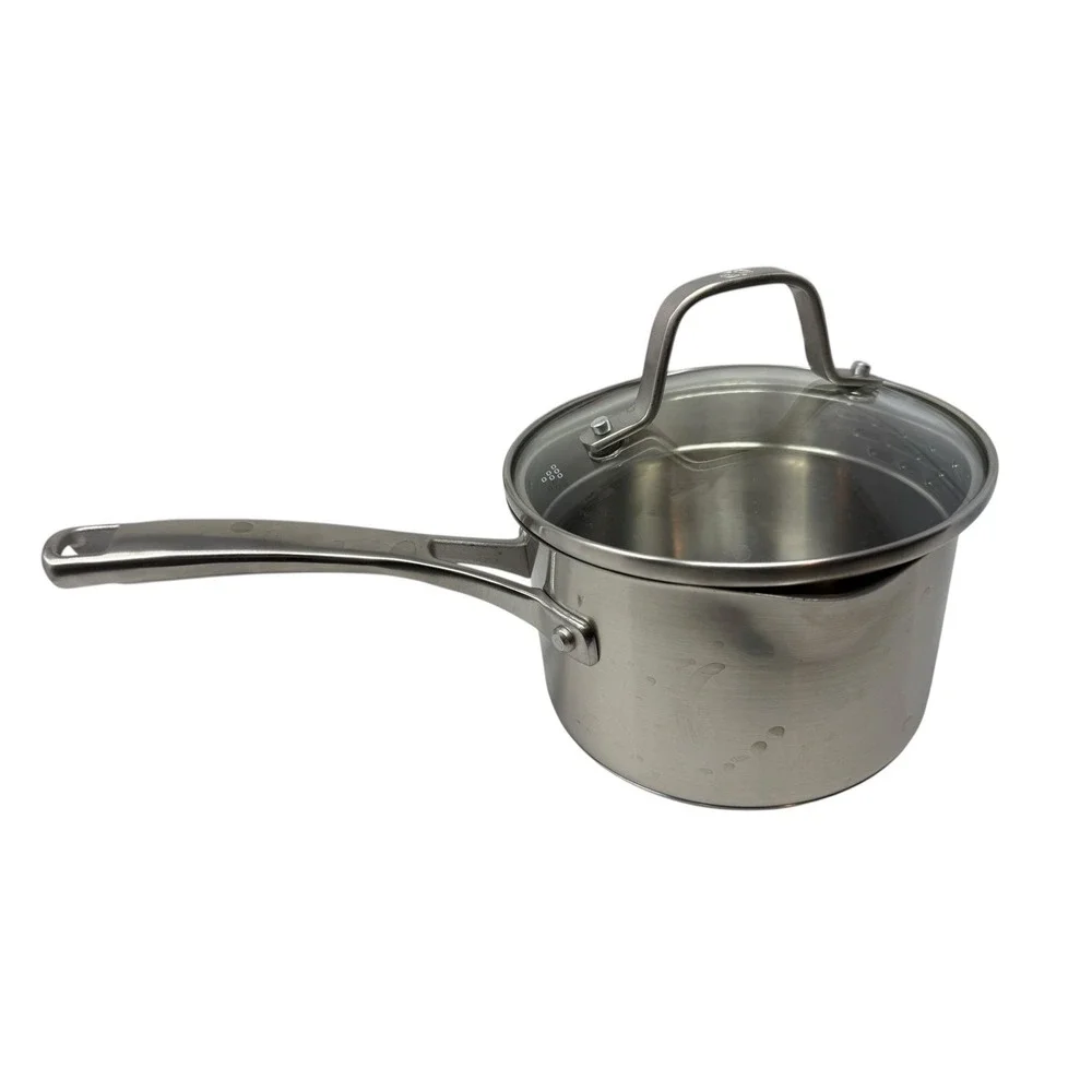 Calphalon Stainless Steel 1.5 Qt 1.4L Saucepan Pot with Glass Lid 87015